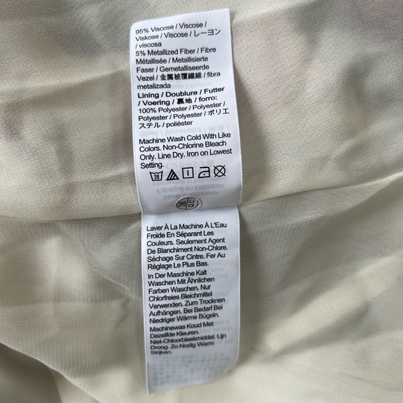 NWT J. Crew Lurex® Metallic Threads Chiffon Midi in Patchwork Print,  size 2 - Picture 12 of 12